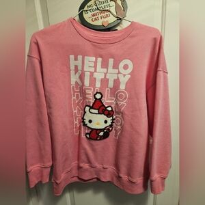 Hello Kitty Fuzzy Christmas Sweatshirt Sanrio Kawaii
